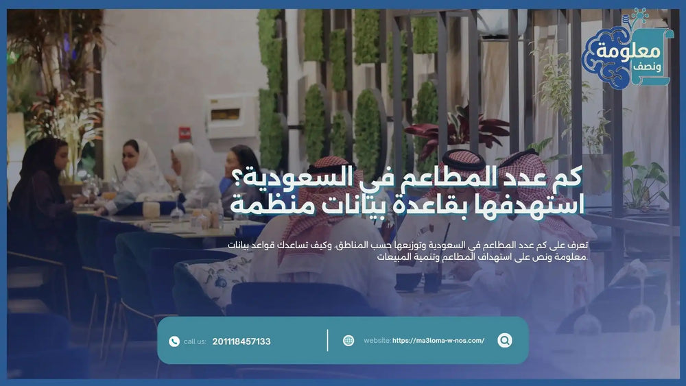 كم عدد المطاعم في السعودية؟ استهدفها بقاعدة بيانات منظمة