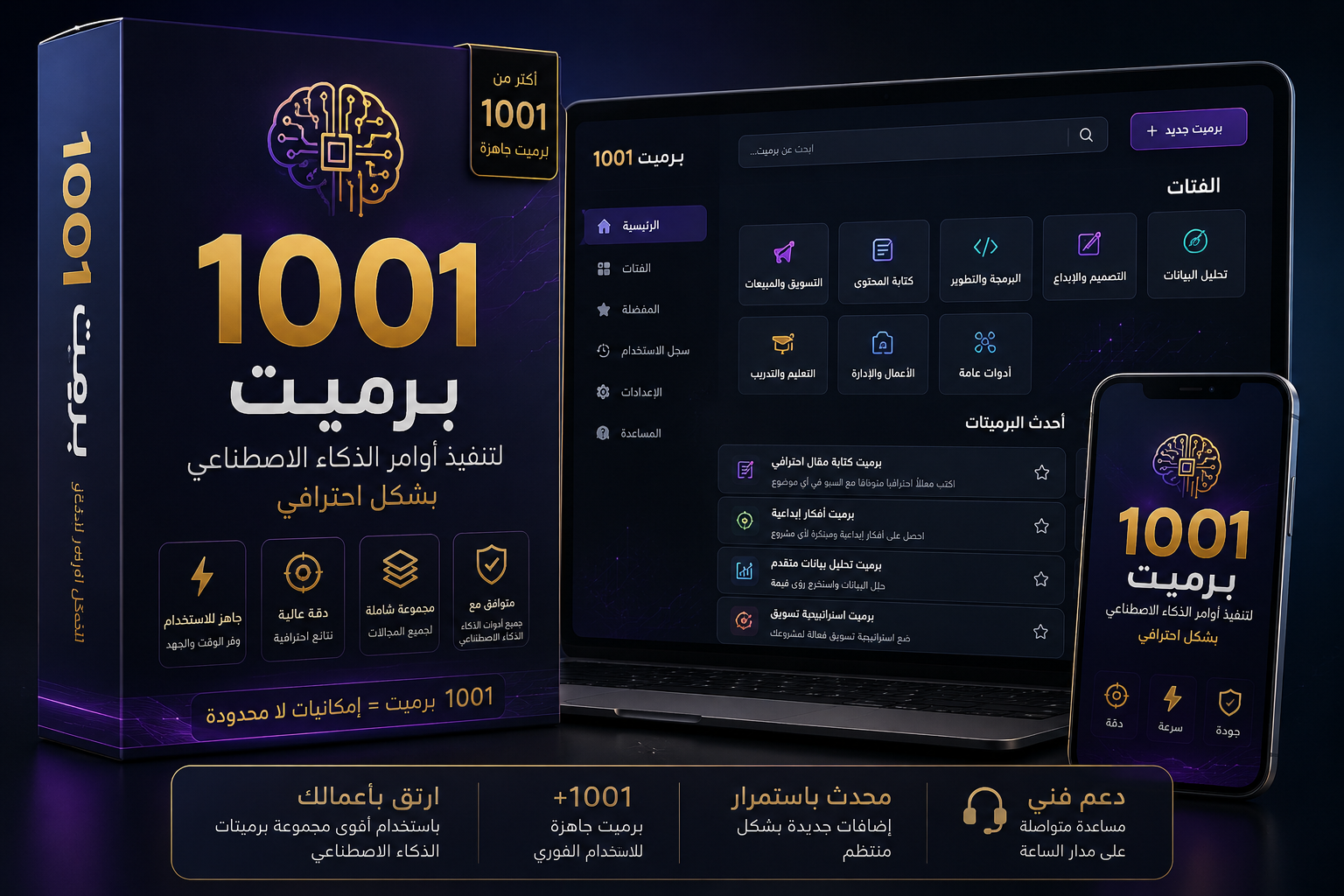 1001 برومبت للأعمال الدليل العربي الشامل لتوظيف الذكاء الاصطناعي في عملك