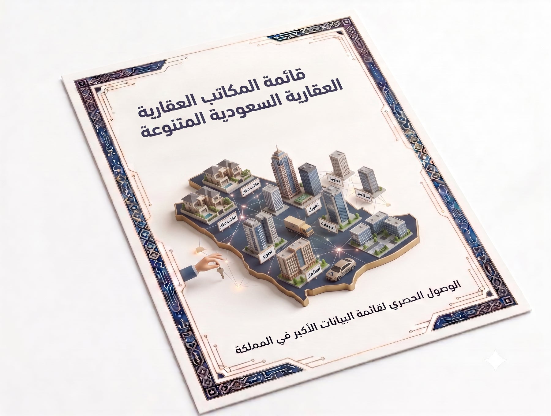 صورة لواجهة بيانات شركة عقارات سعودية تشمل قائمة شركات العقارات السعودية من متجر ماي ستور.